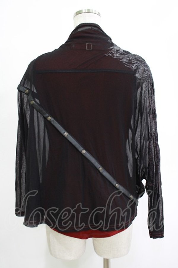 画像3: Ozz Croce / レイヤード風ノースリーブトップス  赤×黒 H-25-11-07-066-OO-TO-KB-ZH (3)