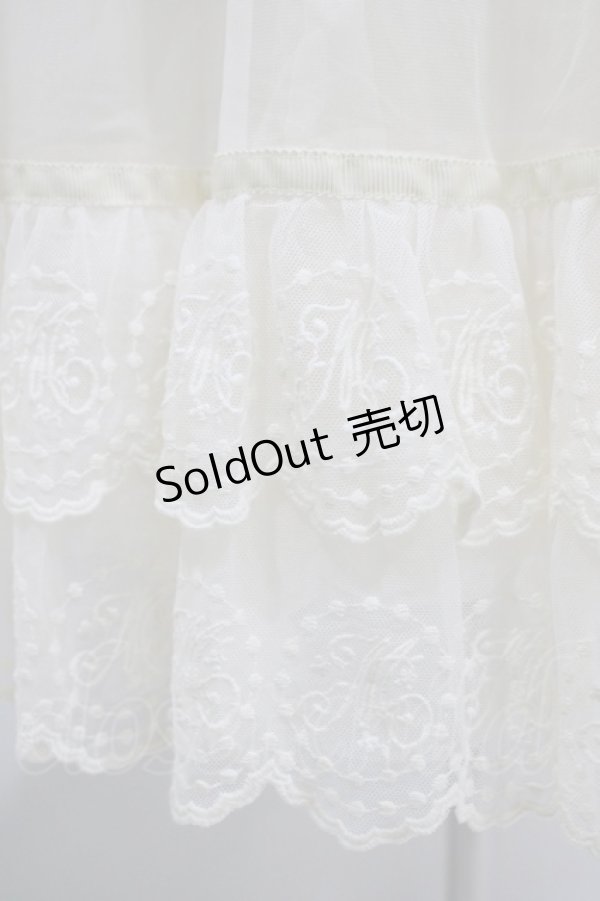 画像4: Melody BasKet / Melodyレースソフトパニエシュミーズ  アイボリー H-25-11-07-007-LO-OP-KB-ZH (4)