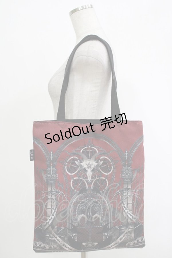 画像2: OZZ ANGELO / ワルプルギスの夜トートバッグ  ボルドー H-25-11-07-070-OO-BG-KB-ZH (2)