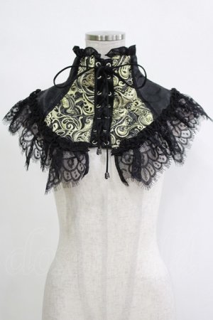 画像: Qutie Frash / 2023-蘿月-ネックコルセット  黒×金 H-25-11-07-071-QU-ZA-KB-ZH