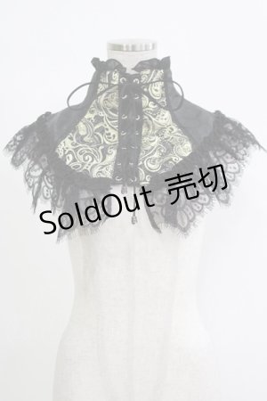画像: Qutie Frash / 2023-蘿月-ネックコルセット  黒×金 H-25-11-07-071-QU-ZA-KB-ZH