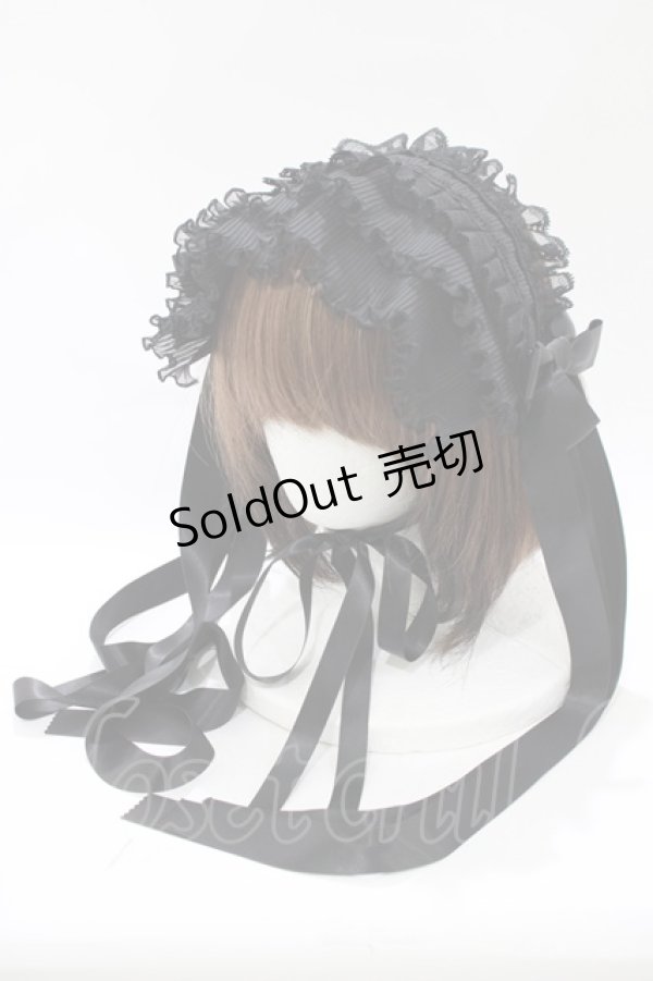 画像1: Luxmira / プリーツレースのヘッドドレス”Femme fatale”  ブラック H-25-11-07-074-GO-AC-KB-ZH (1)