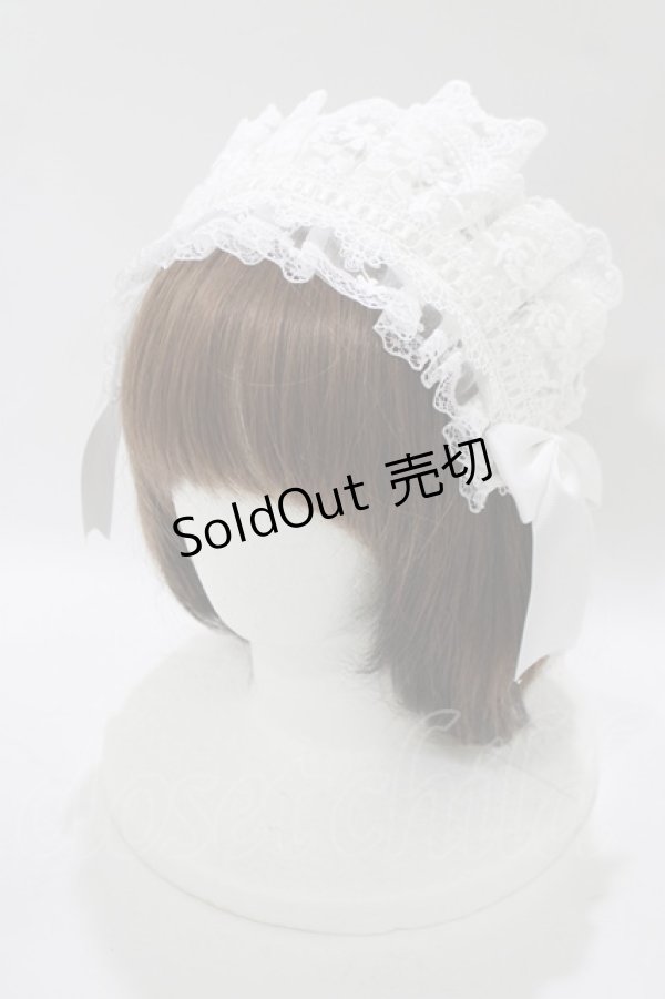 画像1: MorunxMuunaStoik / ヘッドドレスクリップ  白 H-25-11-07-077-EL-AC-KB-ZH (1)