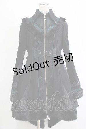 画像: Ozz oneste / Dark Wizard 裏起毛カーデ  ブラック×グリーン H-25-11-07-012-OO-CO-KB-ZH