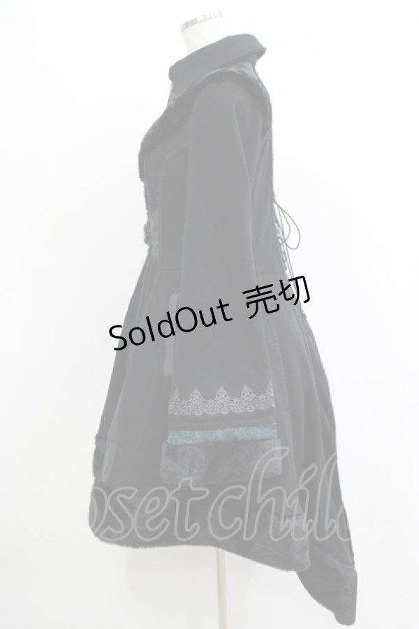 画像2: Ozz oneste / Dark Wizard 裏起毛カーデ  ブラック×グリーン H-25-11-07-012-OO-CO-KB-ZH (2)