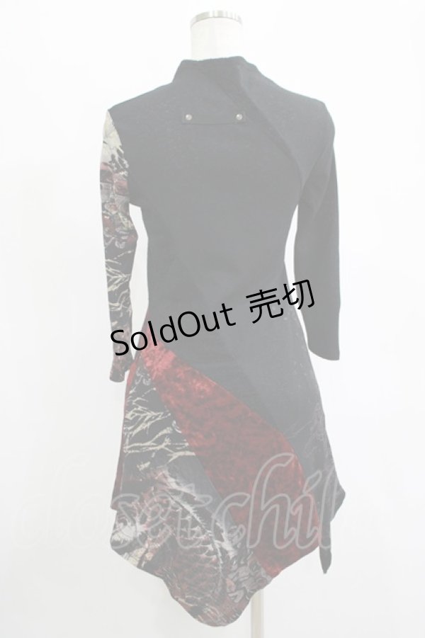 画像3: Ozz On / 異素材切替ワンピース  黒 H-25-11-07-013-OO-OP-KB-ZH (3)