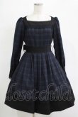 画像1: Sheglit / "Jane"タックワンピース  ブラックネイビーチェック H-25-11-07-002-EL-OP-KB-ZH (1)