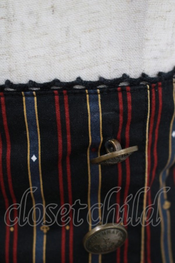 画像5: PUTUMAYO / Midnight Paradeアシメスカート  黒赤ストライプ/紺 H-25-11-07-014-PT-SK-KB-ZH (5)