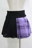 画像3: KILL STAR / CATTLE PLEATED SKIRT S ブラック/ライラックタータン H-25-11-07-017-SL-SK-KB-ZH (3)