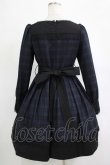 画像3: Sheglit / "Jane"タックワンピース  ブラックネイビーチェック H-25-11-07-002-EL-OP-KB-ZH (3)
