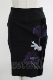 画像1: Ozz On / 刺繍サイドZIPスカート  黒 H-25-11-07-020-OO-SK-KB-ZH (1)