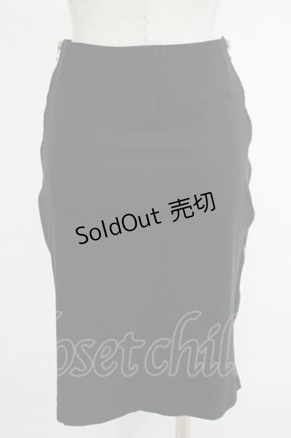 画像3: Ozz On / 刺繍サイドZIPスカート  黒 H-25-11-07-020-OO-SK-KB-ZH (3)