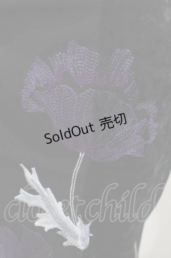 画像4: Ozz On / 刺繍サイドZIPスカート  黒 H-25-11-07-020-OO-SK-KB-ZH (4)