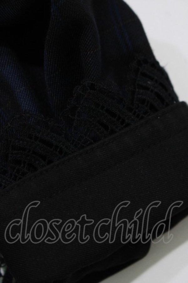 画像4: Sheglit / "Jane"タックワンピース  ブラックネイビーチェック H-25-11-07-002-EL-OP-KB-ZH (4)