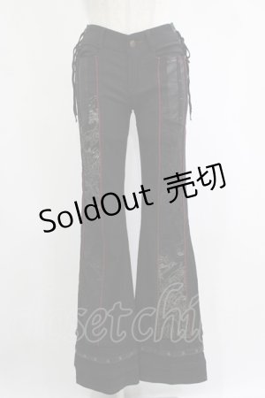 画像: Ozz Croce / プリント切替パンツ  黒 H-25-11-07-025-OO-PA-KB-ZH