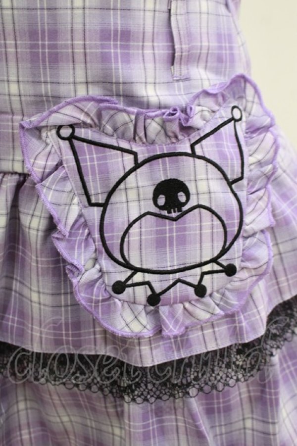 画像4: QOOZA / Kuromi mini skirt  ラベンダー H-25-11-08-027-PU-SK-KB-ZH (4)