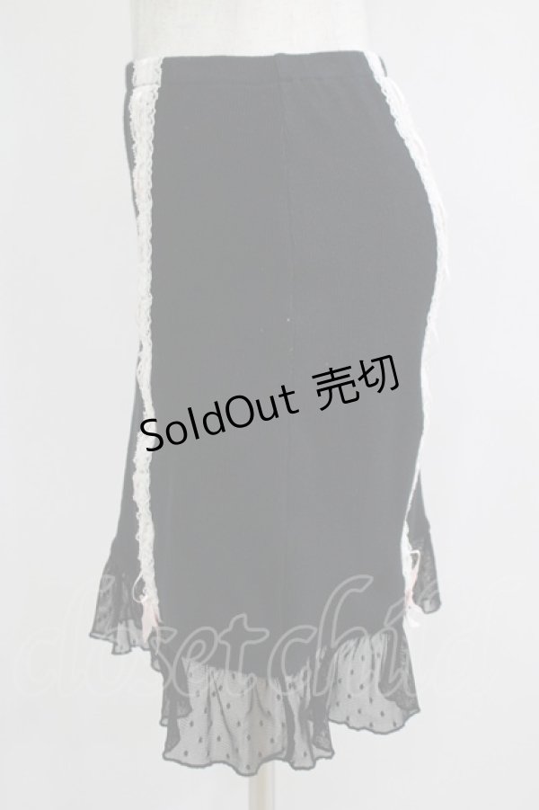 画像2: Katie / LOVELY LINGERIE skirt  ブラック H-25-11-08-043-LO-SK-KB-ZH (2)