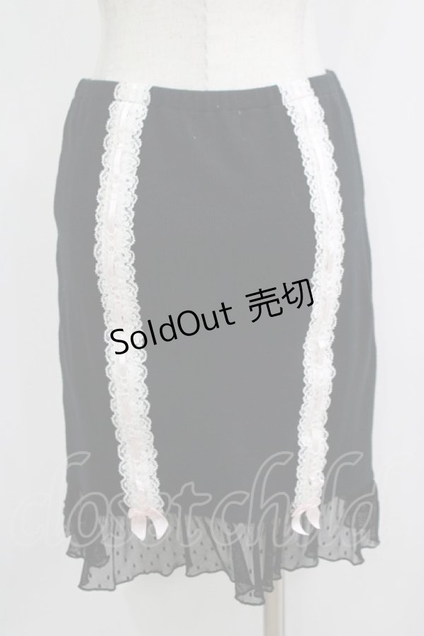 画像3: Katie / LOVELY LINGERIE skirt  ブラック H-25-11-08-043-LO-SK-KB-ZH (3)