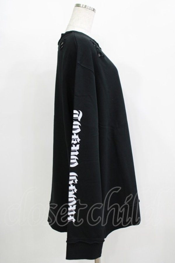 画像3: QOOZA / 東京喰種×QOOZA金木研 ダメージスウェット  ブラック H-25-11-08-045-PU-TO-KB-ZH (3)