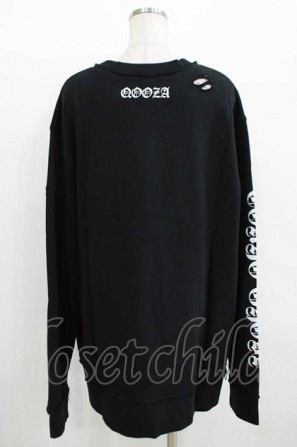 画像4: QOOZA / 東京喰種×QOOZA金木研 ダメージスウェット  ブラック H-25-11-08-046-PU-TO-KB-ZH (4)