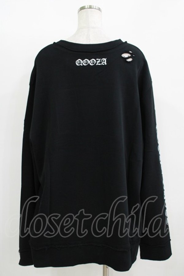 画像3: QOOZA / 東京喰種×QOOZA金木研 ダメージスウェット  ブラック H-25-11-08-048-PU-TO-KB-ZH (3)
