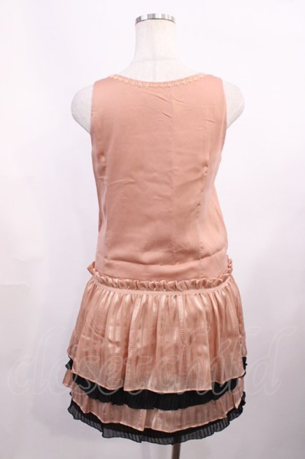 画像2: axes femme / ストライプワンピース M ピンク H-25-11-08-1005-AX-OP-NS-ZH (2)