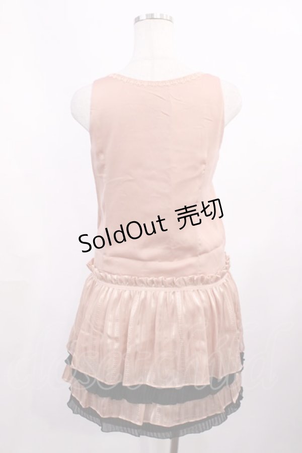 画像2: axes femme / ストライプワンピース M ピンク H-25-11-08-1005-AX-OP-NS-ZH (2)