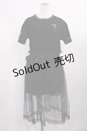 画像: Rojita / 長南舞コラボワンピース Free ブラック H-25-11-08-1006-LO-TO-NS-ZH