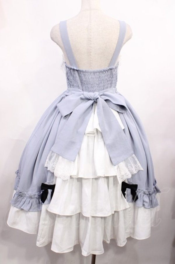 画像3: Chalmiere / 不思議の国のジャンパースカート M サックス H-25-11-08-1001-LO-OP-NS-ZH (3)