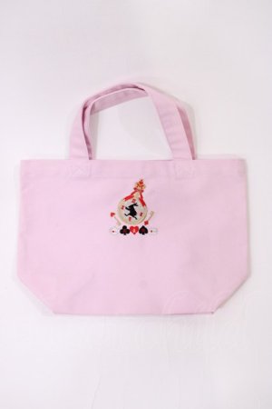 画像: MAM MAXICIMAM / クロックラビット刺繍プチトートバッグ  ピンク H-25-11-08-1028-LO-BG-NS-ZH