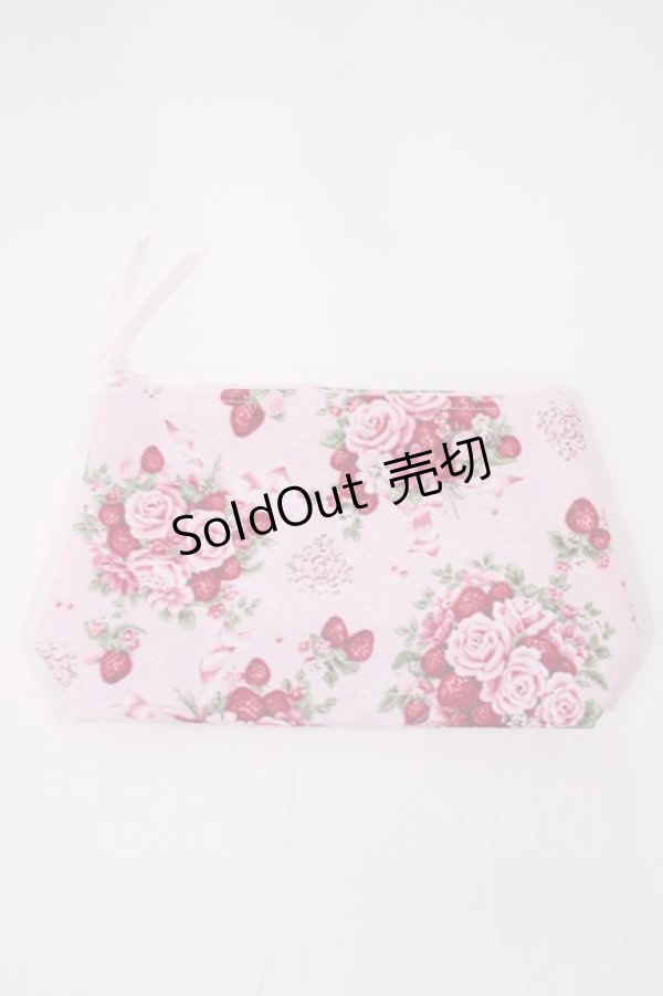 画像1: BABY,THE STARS SHINE BRIGHT / シュガーブーケ〜永遠の乙女の憧れ〜柄ポーチ  ピンク H-25-11-08-1029-BA-ZA-NS-ZH (1)