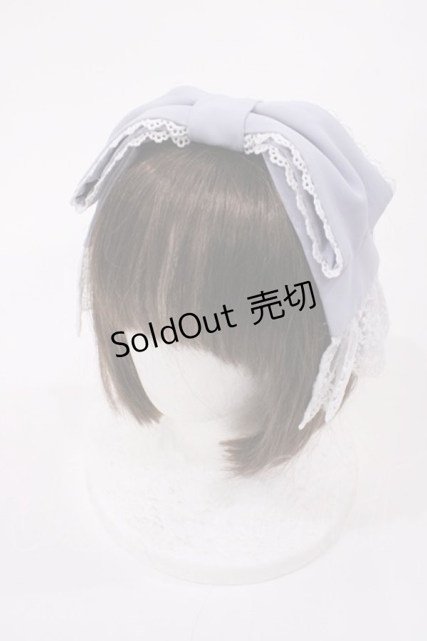 画像1: Chalmiere / リボンカチューシャ  サックス H-25-11-08-1039-LO-AC-NS-ZH (1)