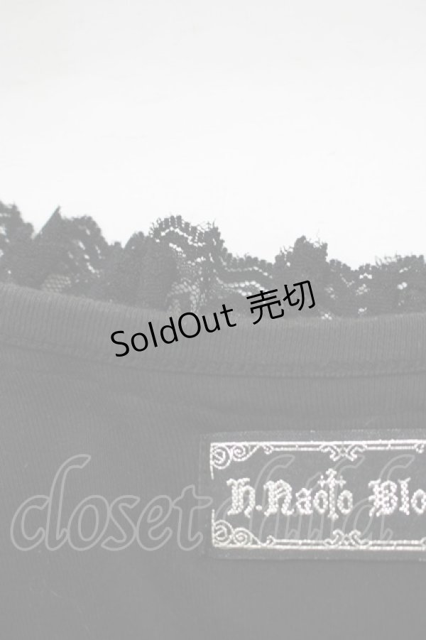 画像4: h.naoto Blood / レイヤード風カットソーカーディガン  ブラック H-25-11-08-053-HN-TO-KB-ZH (4)