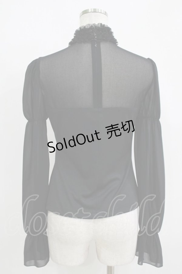 画像3: Moi-meme-Moitie / フリルハイネックカットソー 2 ブラック H-25-11-08-062-MO-TO-KB-ZH (3)