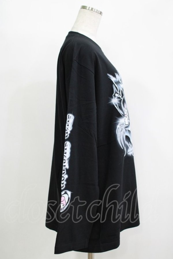 画像4: QOOZA / マイメロディ＆クロミコラボ L/S TEE  ブラック H-25-11-08-066-PU-TO-KB-ZH (4)