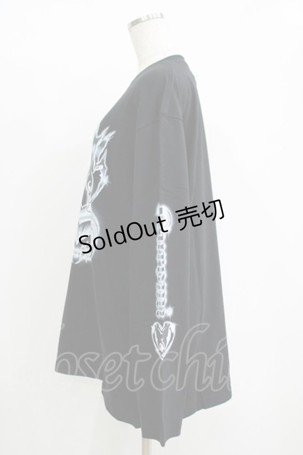 画像2: QOOZA / マイメロディ＆クロミコラボ L/S TEE  ブラック H-25-11-08-067-PU-TO-KB-ZH (2)