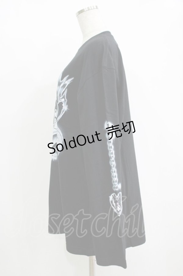 画像2: QOOZA / マイメロディ＆クロミコラボ L/S TEE  ブラック H-25-11-08-069-PU-TO-KB-ZH (2)