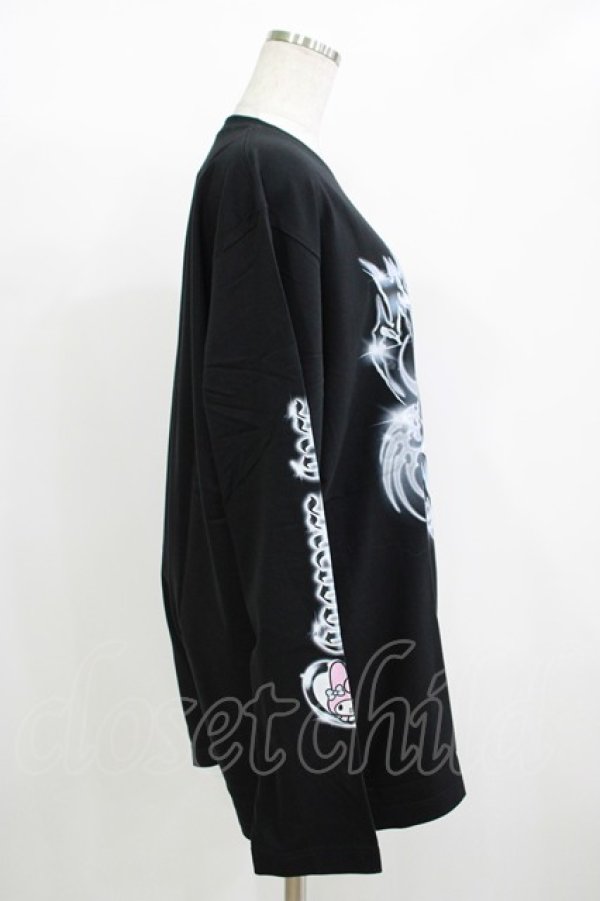 画像4: QOOZA / マイメロディ＆クロミコラボ L/S TEE  ブラック H-25-11-08-069-PU-TO-KB-ZH (4)