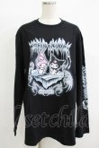 画像1: QOOZA / マイメロディ＆クロミコラボ L/S TEE  ブラック H-25-11-08-070-PU-TO-KB-ZH (1)