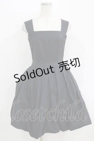 画像: MILK / バルーンサテンドレス  ブラック H-25-11-08-008-ML-OP-KB-ZH