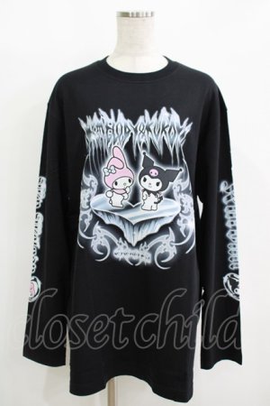 画像: QOOZA / マイメロディ＆クロミコラボ L/S TEE  ブラック H-25-11-08-073-PU-TO-KB-ZH