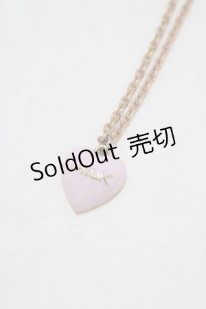 画像: MILK / ロゴハートネックレス  ピンク H-25-11-08-076-ML-AC-KB-ZH