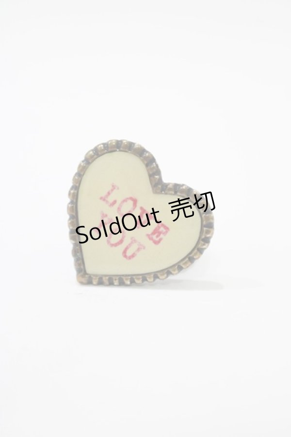 画像1: Katie / SWEET HEART ring 約10号 LOVE YOU H-25-11-08-077-LO-AC-KB-ZH (1)