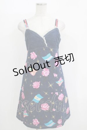 画像: 【SALE】MILK / プリントデニムキャミワンピース  ブルーデニム H-25-11-08-010-ML-OP-KB-ZT383