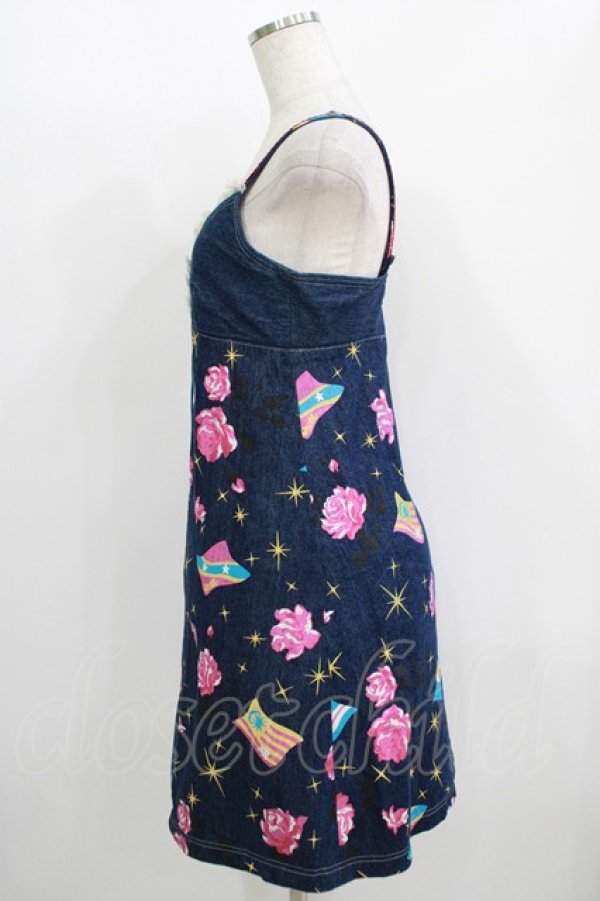 画像2: MILK / プリントデニムキャミワンピース  ブルーデニム H-25-11-08-010-ML-OP-KB-ZT383 (2)