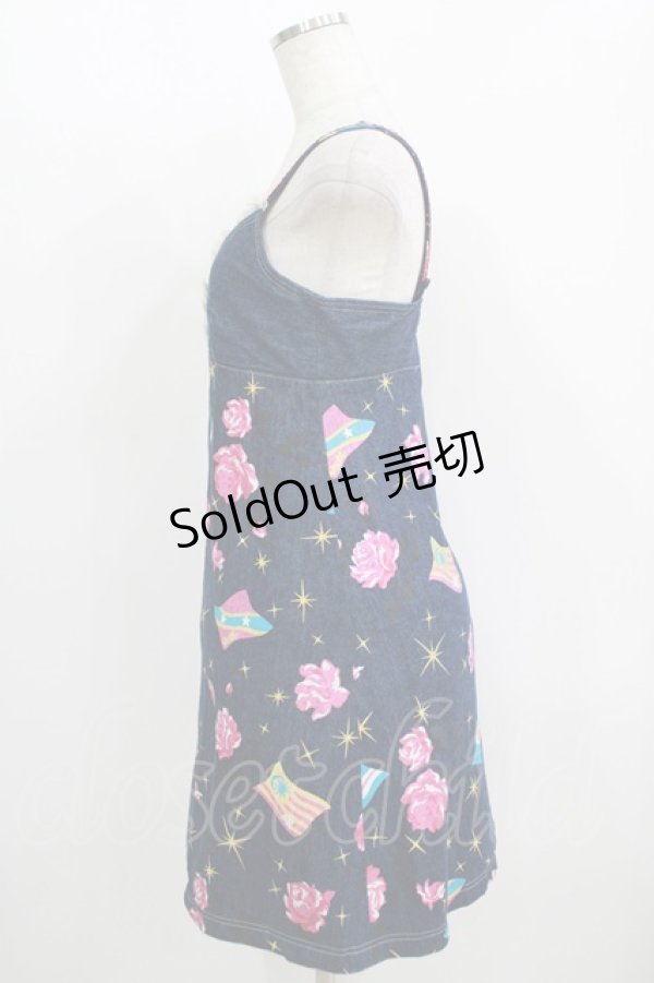 画像2: 【SALE】MILK / プリントデニムキャミワンピース  ブルーデニム H-25-11-08-010-ML-OP-KB-ZT383 (2)