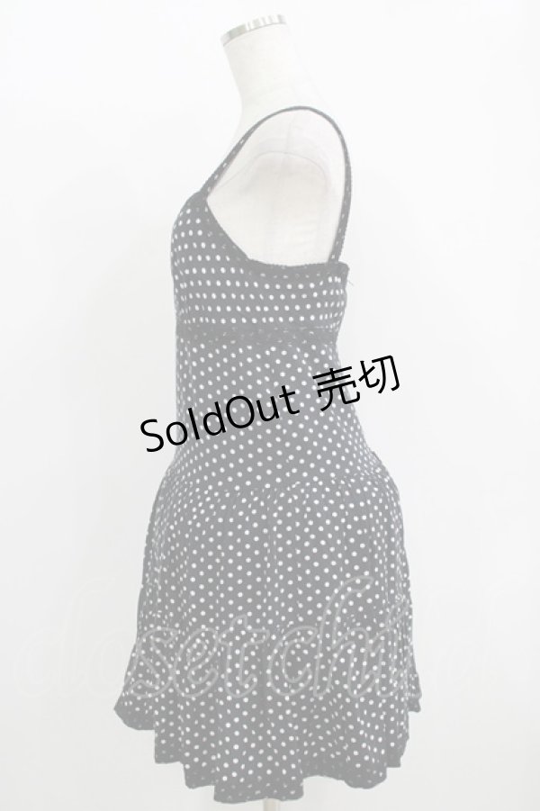 画像2: ALGONQUINS / ドットティアードキャミワンピース  ブラック H-25-11-08-012-AL-OP-KB-ZH (2)