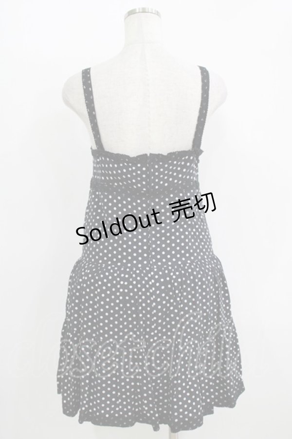 画像3: ALGONQUINS / ドットティアードキャミワンピース  ブラック H-25-11-08-012-AL-OP-KB-ZH (3)