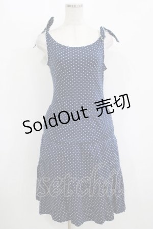 画像: MILK / ドットティアードカットワンピース  ネイビー H-25-11-08-013-ML-OP-KB-ZH
