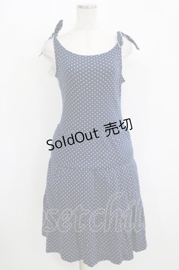 画像1: MILK / ドットティアードカットワンピース  ネイビー H-25-11-08-013-ML-OP-KB-ZH (1)